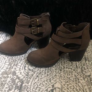 Size 8 dark brown booties